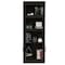 Tuhome Simma Bookcase, Metal Hardware, Three Shelves, Double Door Cabinet, Black BLW5562 - alternate 3